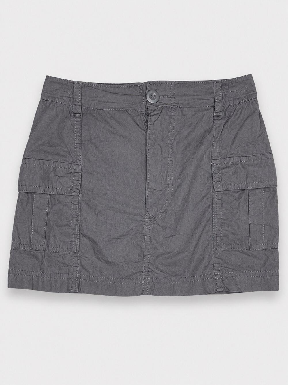 Charlotte Russe Gray Cargo Mini Skirt | Y2K Utility Pocket Skirt | Size Small